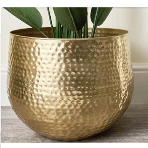 Pot de fleur martelé décoratif écologique de jardinière de jardin de conception utilisation de maison et de restaurants de haute qualité - Product Image 2
