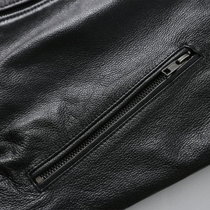 Veste en cuir de mouton véritable pour hommes col montant 100% manteau en cuir de vachette coupe ajustée pour le printemps automne veste asiatique taille 5XL pour hommes - Product Image 4