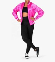 Blouson Bomber en Satin de Soie Matelassé Teint Personnalisé de Haute Qualité pour Femme, Doublure en Laine, Fermeture Éclair avec Logo, Respirant et Séchage Rapide