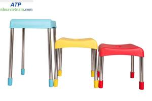 Brand New Colorful Square Seat <b>Chairs</b> Multi Size With Stainless Steel Legs and Plastic Surface Suitable for Multi Usage - Product Image 4