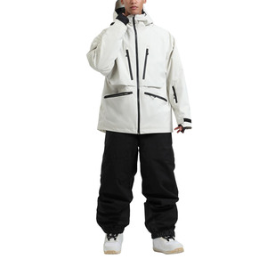 Personalizado traje de esquí de los hombres de invierno a prueba de viento impermeable Snowboard chaqueta de esquí y pantalón de talla grande Premium ligero traje de esquí de los hombres - Product Image 1
