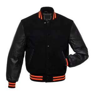 Veste bomber de qualité personnalisée pour hommes, manches en chenille, broderie de lettres, veste de baseball, veste universitaire pour hommes - Product Image 1