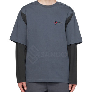 เสื้อยืดแขนยาวสองชั้น ดีไซน์ล่าสุด สีพื้น ผ้าฝ้าย 100% แห้งเร็ว ระบายอากาศได้ดี ทนทาน สำหรับผู้ชาย สวมใส่กลางแจ้ง - Product Image 1