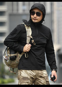 Chaquetas cortavientos personalizadas para hombre, Anorak con patrón de camuflaje, chaquetas con capucha, logotipos bordados, tejido transpirable, soporte XL - Product Image 5