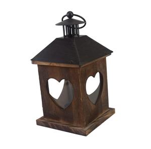 Portavelas Decorativo de Madera, Candelabro Elegante, Lámpara de Viento, Creativo, Práctico, 1 Unidad - Product Image 1