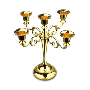 Ornate Metal <b>Candelabra</b> with Classic Finish Perfect for Weddings Events and Stylish Home Candle Display - Product Image 1