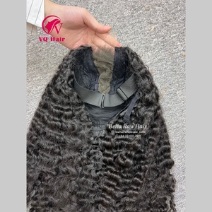 Perruque bouclée birmane en dentelle HD, cheveux naturels raides, qualité supérieure, cheveux vietnamiens bruts, produit très vendu, cuticules alignées - Product Image 6