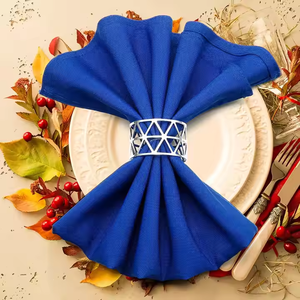 ห่วงใส่ผ้าเช็ดปากสีทองรูปทรงสี่เหลี่ยมและรูปทรงกลมสำหรับงานแต่งงานงานปาร์ตี้ตกแต่งบนโต๊ะทำจากทองเหลือง - Product Image 6