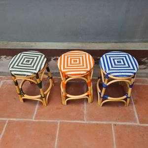 Taburete de cocina de ratán Natural de diseño tradicional, silla convertible plegable y extensible de Vietnam para comedor - Product Image 6