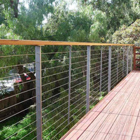 Rampe de balcon extérieure moderne en acier inoxydable 304 316 HIMOWAY, faible entretien, avec clôture de sécurité, installation facile en DIY