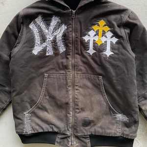 เสื้อฮู้ดผู้ชายผ้าฝ้าย100% 400GSM น้ำหนักผสมพิมพ์ลายปักกันหด - Product Image 2