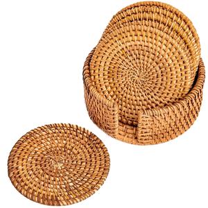 Acheter maison tissé rotin dessous de verre pour boisson froide et chaude qualité standard fait à la main tapis dessous de verre herbe de mer chargeur assiettes - Product Image 1