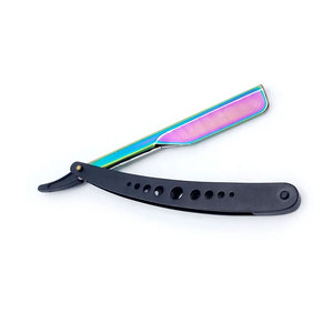 Maquinilla de afeitar recta de peluquero negro de Venta caliente - Product Image 1