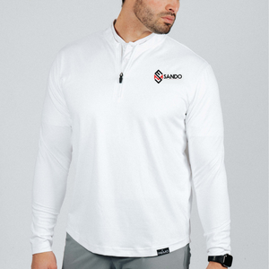 เสื้อสวมหัวซิป1/4สำหรับผู้ชายชุดกีฬาสำหรับออกกำลังกายแขนยาวผ้าโพลีเอสเตอร์สำหรับฤดูร้อนออกแบบโลโก้ได้ตามต้องการ - Product Image 1