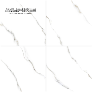 LUCCA WHITE ALPINE Elegance Carreaux de marbre numérique brillant 600x600mm Carreaux de mur et de sol pour application dans le modèle céramique Novac - Product Image 2