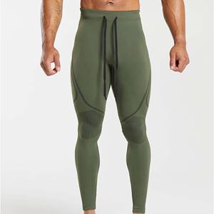 Custom Solid Mid Waist <b>Compression</b> Leggings <b>for</b> Men and <b>Women</b>-Yoga Gym Fitness <b>Tights</b> Elastic Waist Yoga Leggings - Product Image 1