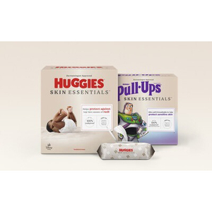 Couches jetables hypoallergéniques et Huggies Skin Essentials testées dermatologiquement pour les nouveau-nés - Product Image 1