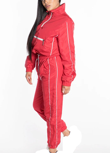 Ensemble coupe-vent respirant deux pièces pour femmes, surdimensionné, vente en gros, survêtements coupe-vent pour la saison d'hiver 2025 - Product Image 3