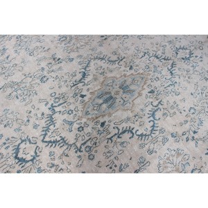 Alfombra Vintage de 10x16.8 pies, Alfombra Turca Extra Grande, Alfombra Azul con Diseño Floral - Product Image 2