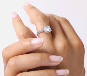 10k Yellow Gold, Rose Gold & White Gold <b>Cushion</b> Cut Lab Grown Diamond <b>Wedding</b> <b>Ring</b> <b>Cushion</b> Cut Diamond Engagement <b>Ring</b> for Her - Product Image 6