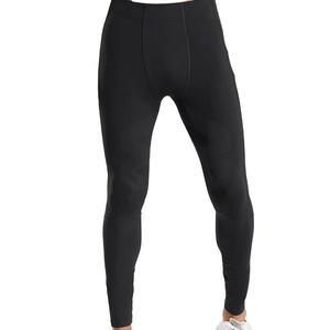 Wholesale Men Fitness Leggings <b>Elastic</b> <b>Waistband</b> Breathable Adjustable Spandex/Polyester Full Length Sport Running Yoga Leggings - Product Image 1