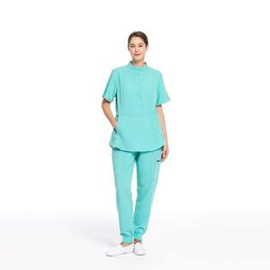 Conjuntos de Uniformes Médicos para Mujer Hechos a Medida, Uniformes de Hospital al por Mayor, Camisetas de Manga Corta y Pantalones 100% Algodón Ecológico para Adultos - Product Image 2