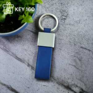 Nouveauté : Porte-clés en cuir noir avec mousqueton promotionnel en métal anti-rayures et anneau porte-clés – Qualité supérieure - Product Image 2
