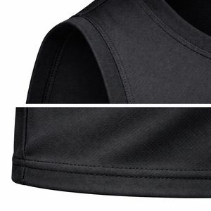 Camiseta Deportiva Personalizada para Hombre, Sin Mangas, Lisa, Negra, para Gimnasio, Entrenamiento, Mezcla de Algodón, Venta al Por Mayor - Product Image 5