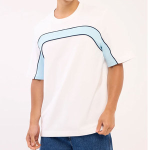 เสื้อยืดผ้าฝ้ายถักแบบเป็นมิตรต่อสิ่งแวดล้อม 100% สำหรับฤดูร้อน น้ำหนัก 220 กรัม ระบายอากาศได้ดี ทรงหลวม ดีไซน์ลายแผงแบบกำหนดเองได้ - Product Image 5