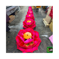 Offre Spéciale Lotus fleur forme Festival extérieur en plastique lanterne/biodégradable étanche flottant piscine lanternes Vietnam artisanat