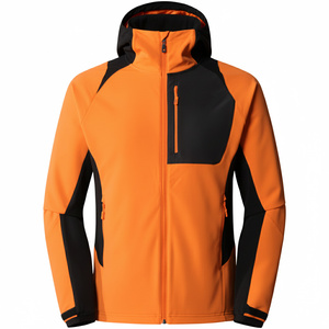 Chaqueta Cortavientos Elegante para Hombre de Marca Privada al por Mayor, Chaquetas Softshell con Capucha, Diseño de Bloques de Color Personalizados, Chaqueta Softshell Cortavientos - Product Image 3