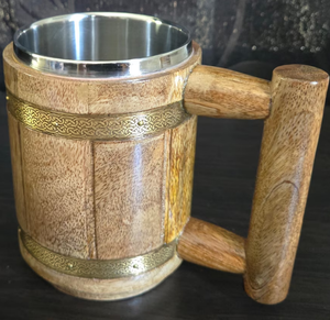 Taza de madera natural | Taza hecha a mano, tazas vikingas para beber, regalo de aniversario, regalos de marido, regalo de parejas, regalos de Navidad - Product Image 1