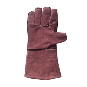 Nuevos guantes de soldadura de trabajo de seguridad ignífugos antiescaldado con aislamiento al por mayor guantes de trabajo de soldador de cuero de vaca extendidos - Product Image 5