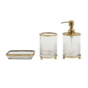 "Ensemble de bain élégance intemporelle en laiton finition antique une collection d'inspiration vintage pour un look classique et luxueux." - Product Image 4