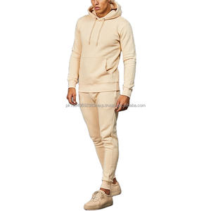 Ensemble de survêtement de sport uni de haute qualité 100% coton Coupe ajustée Survêtements personnalisés pour hommes - Product Image 1
