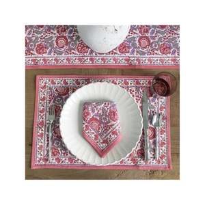 Tapis de table à manger de qualité supérieure Design floral à motifs de diamants abstraits Style de cadeaux durable Finition brodée en coton 100% - Product Image 5