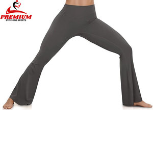 Best Sellers Womens Active Wear High Waist Wide Leg Yoga Flare Pants Workout Gym <b>Flared</b> <b>Leggings</b> for Women - Product Image 2