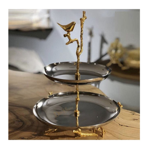 Soporte de Metal de primera calidad para servir, diseño Floral, soporte moderno para servir, exhibición de postres, perfecto para decoración del hogar, suministros para fiestas - Product Image 5