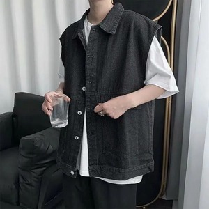 แจ็กเก็ตยีนส์สำหรับผู้ชายแจ็กเก็ตผ้าเดนิมผ้าฝ้าย100% ระบายอากาศได้ดีแจ็กเก็ตแฟชั่นปรับแต่งได้สำหรับผู้ชาย - Product Image 5