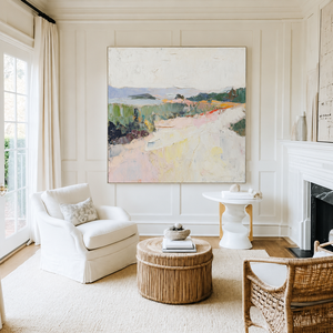 Hand Painted Oil <b>Canvas</b> Landscape Painting Impressionist Style <b>Framed</b> Artwork Indoor Decor - Product Image 5