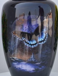 Urna-Recuerdo negro para cenizas con bolsa roja-Urna pequeña para su ser querido-Urnas para cenizas humanas Adulto Hombre y Mujer - Product Image 3