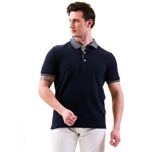 Polo informal con logotipo personalizado para hombre, Camisa lisa de alta calidad, 95% algodón, 5% Lyra, hecha en Turkiye, venta al por mayor - Product Image 3