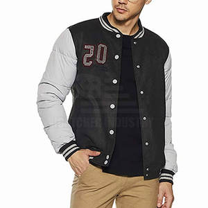 Chaqueta con letras de estilo único Chaqueta con letras personalizada Precio bajo Chaqueta con letras de la mejor calidad - Product Image 3