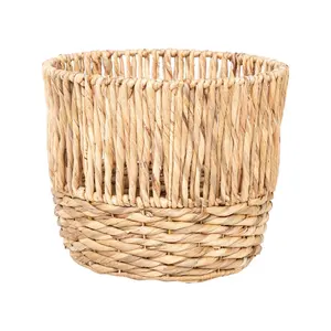 CAPRI Lot de 4 couvre-pots de fleurs d'intérieur fabriqués à la main, magnifiques jardinières en jacinthe d'eau, design unique pour la décoration des plantes de jardin - Product Image 4