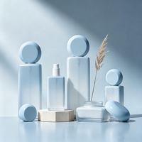 Vente en gros d'emballages cosmétiques en verre dégradé vides, contenants cosmétiques de luxe ombrés de 30 ml et 50 g, flacons de lotion non remplis