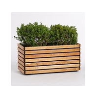 Pot de fleurs hydroponique en bois écologique de qualité supérieure, classique, pour plantes d'intérieur, jardin extérieur, suspendu au mur, patio, balcon