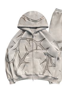 ชุดวอร์มพลอยเทียมสำหรับผู้ชายและผู้หญิงชุดวอร์มผ้าโพลีเอสเตอร์/ ผ้าฝ้าย100% โลโก้ตามสั่ง - Product Image 5