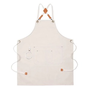Hot Selling Organic Cotton Bib <b>Apron</b> Foldable with 2 Front Pockets Sleeveless Waist <b>Apron</b> - Product Image 4