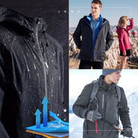 Tissu Softshell 100D 4 Voies Spandex Imperméable Double Face 100% Polyester avec Polaire Thermocollée TPU pour Veste d'Extérieur Fille