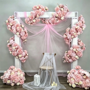 DKB Simulation Flower Row Road Lead Flower <strong>Background</strong> Stage Floral Arrangement Layout Wedding Silver Scene Set Floral - Product Image 2
